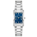 RARE Bulova Classic 96P262 Diamond Blue Dial Stainless Steel Women's Watch