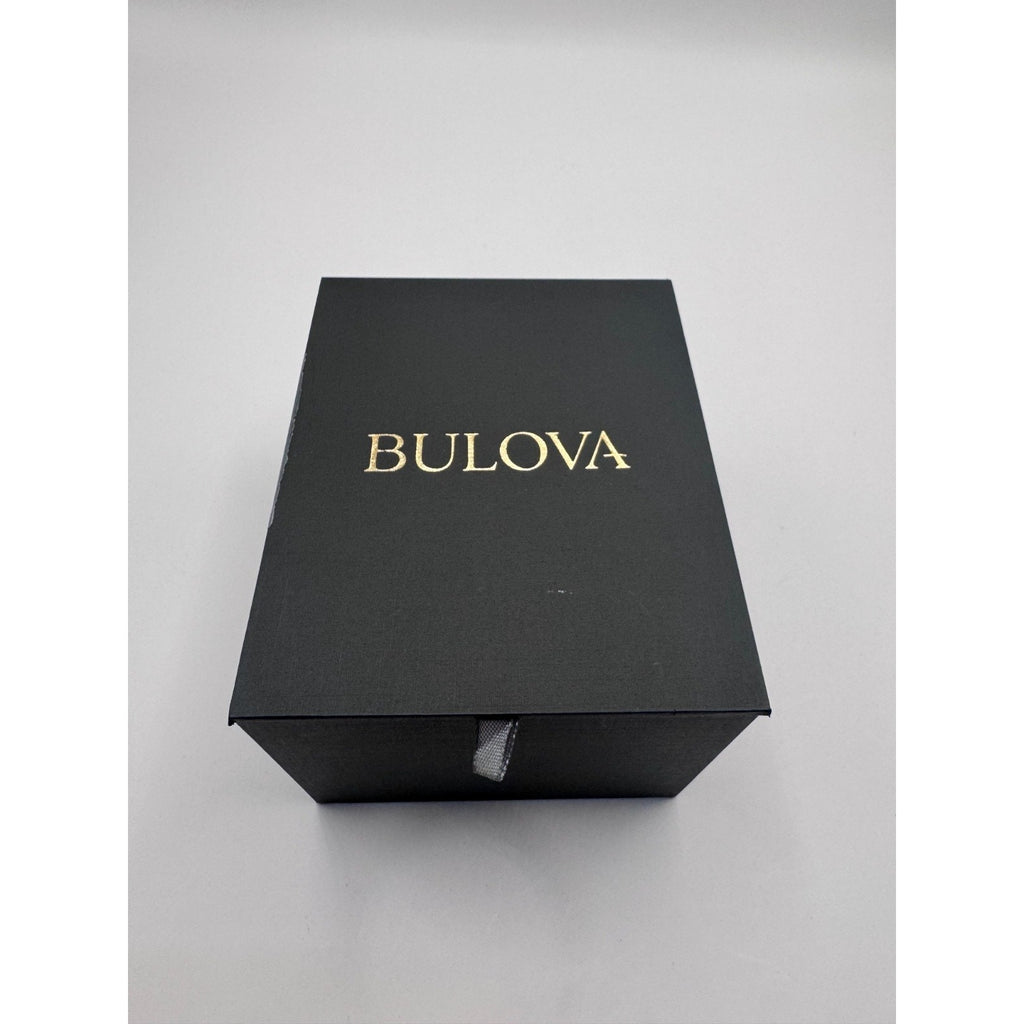 RARE Bulova Classic 96P262 Diamond Blue Dial Stainless Steel Women's Watch