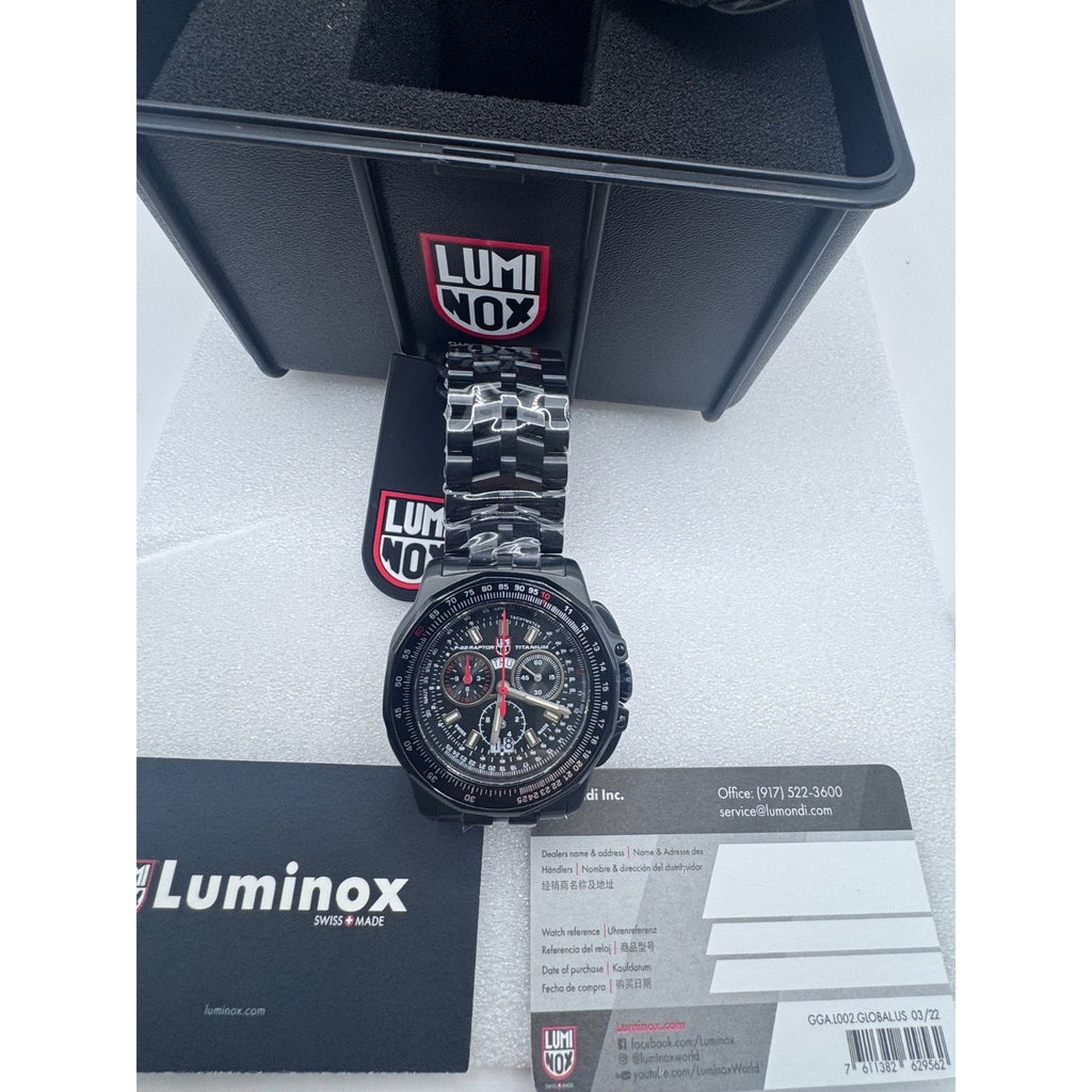 NEW Luminox F-22 Raptor Black Titanium Men's Quartz Watch XA.9272
