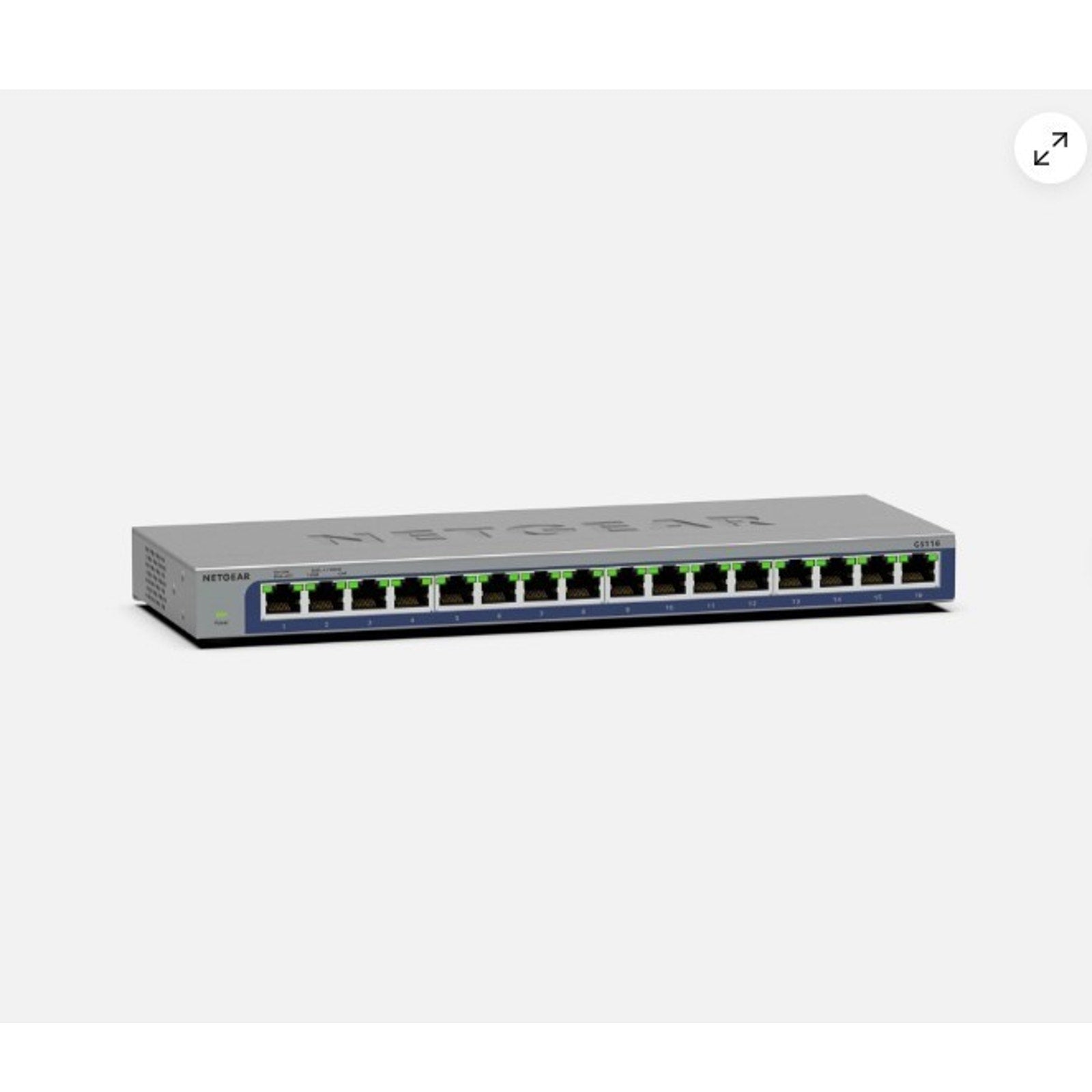 NETGEAR 16-Port Gigabit Ethernet Unmanaged Switch (GS316) - Desktop or Wall Moun