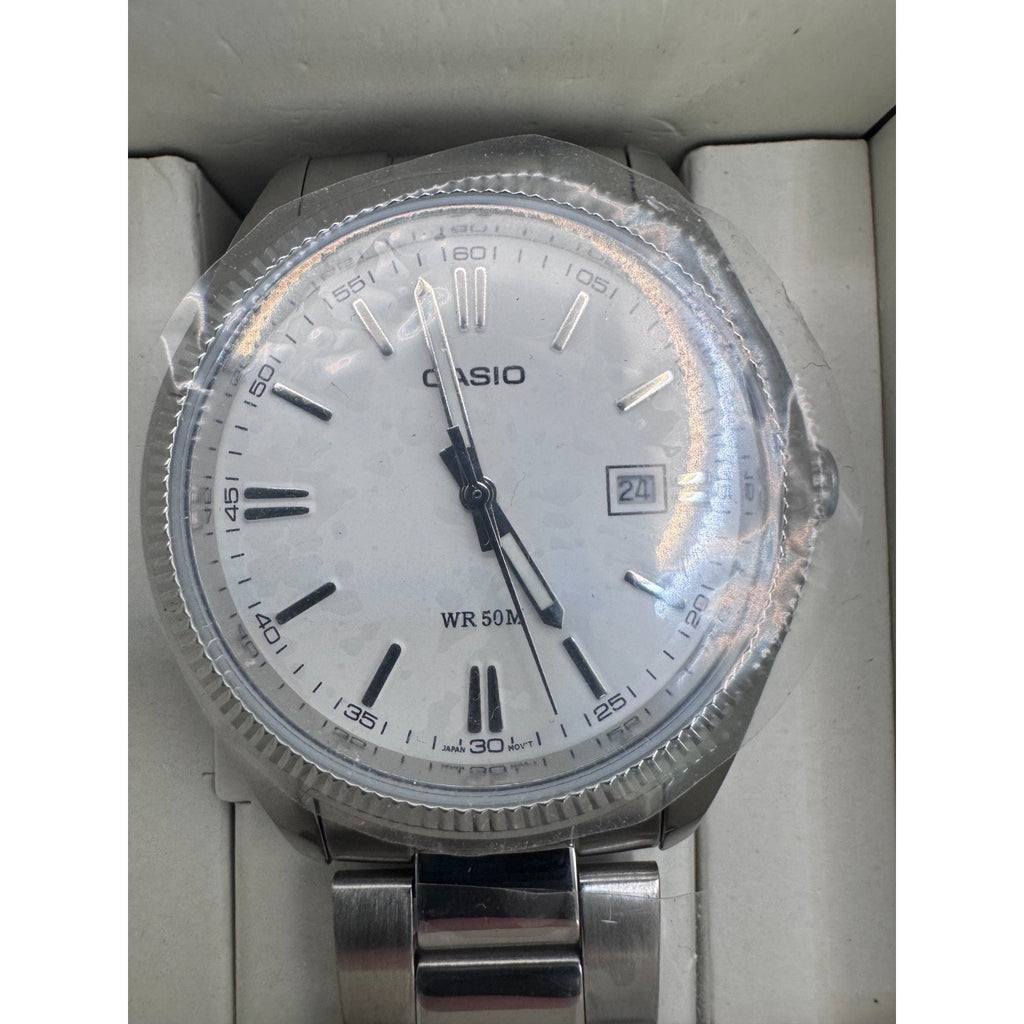 Casio Men Analog Stainless Steel silver Strap Watch Original New MTP-1302D-7A1