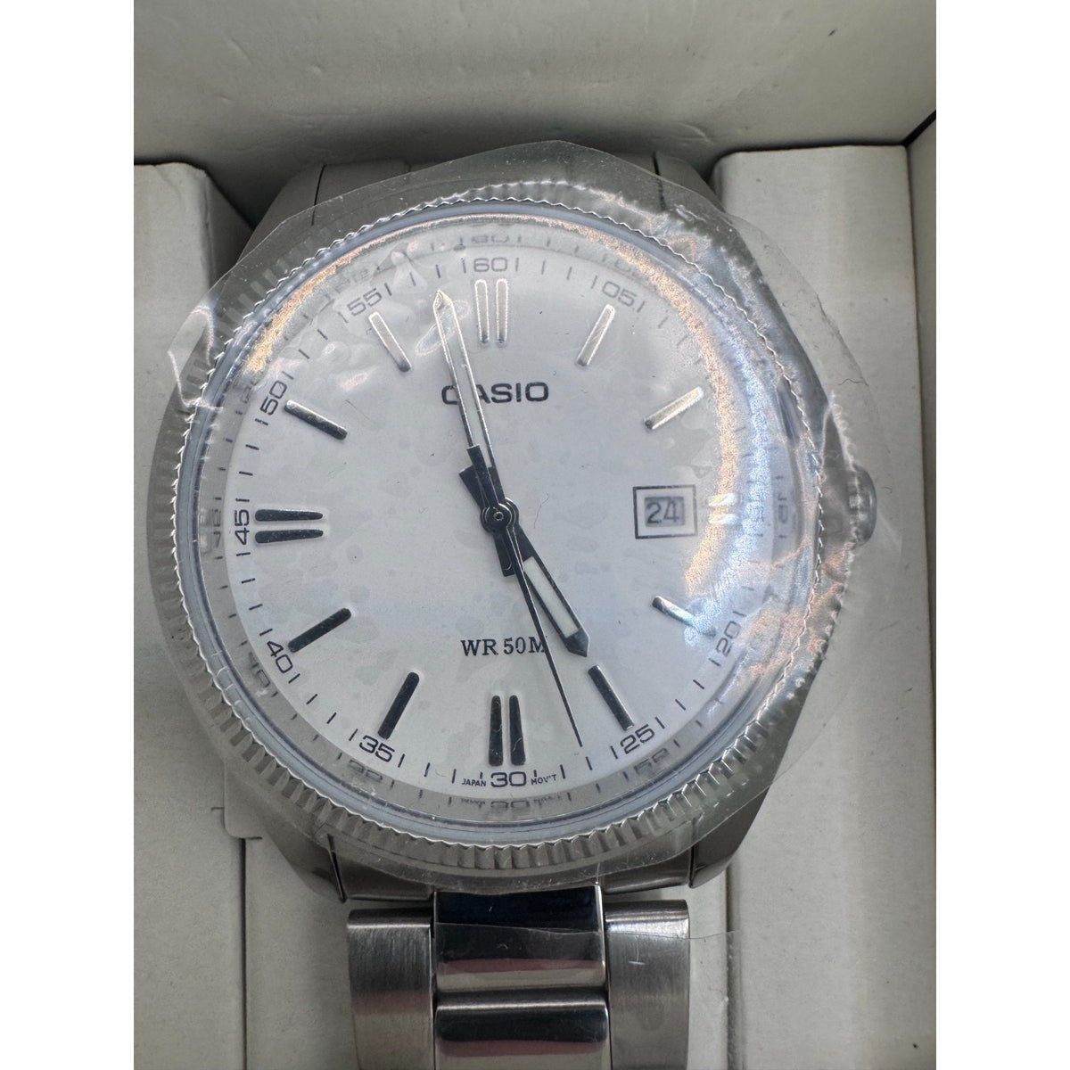 Casio Men Analog Stainless Steel silver Strap Watch Original New MTP-1302D-7A1