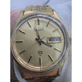 RARE VINTAGE SEIKO SQ 6923-7000 QUARTZ DAY/DATE GOLD ON GOLD JAPAN WATCH