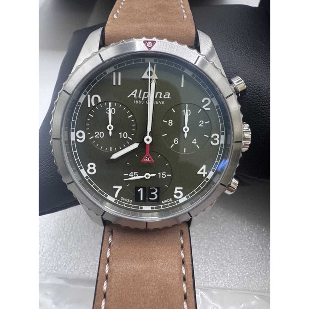 Alpina Pilot Chronograph Mens Watch AL-372GR4S26