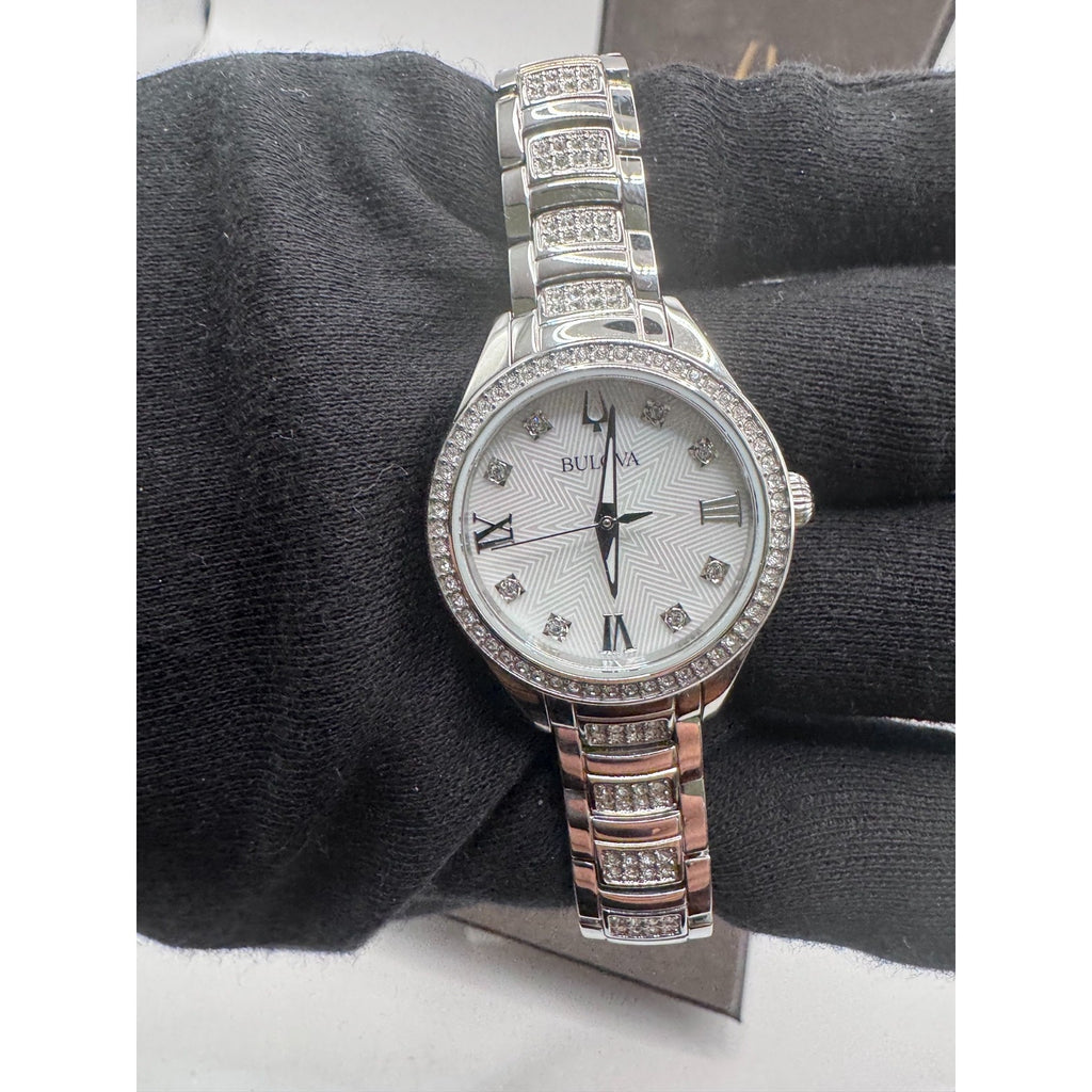 Bulova Women's Crystal MOP Dial Quartz Watch 96L311