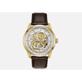 BULOVA Sutton Automatic Gold Tone Skeleton Unisex Watch NEW W IMPERF
