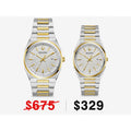Bulova Couple Watch Classic Two Tone Stainless Steel Quartz Her & His Matching