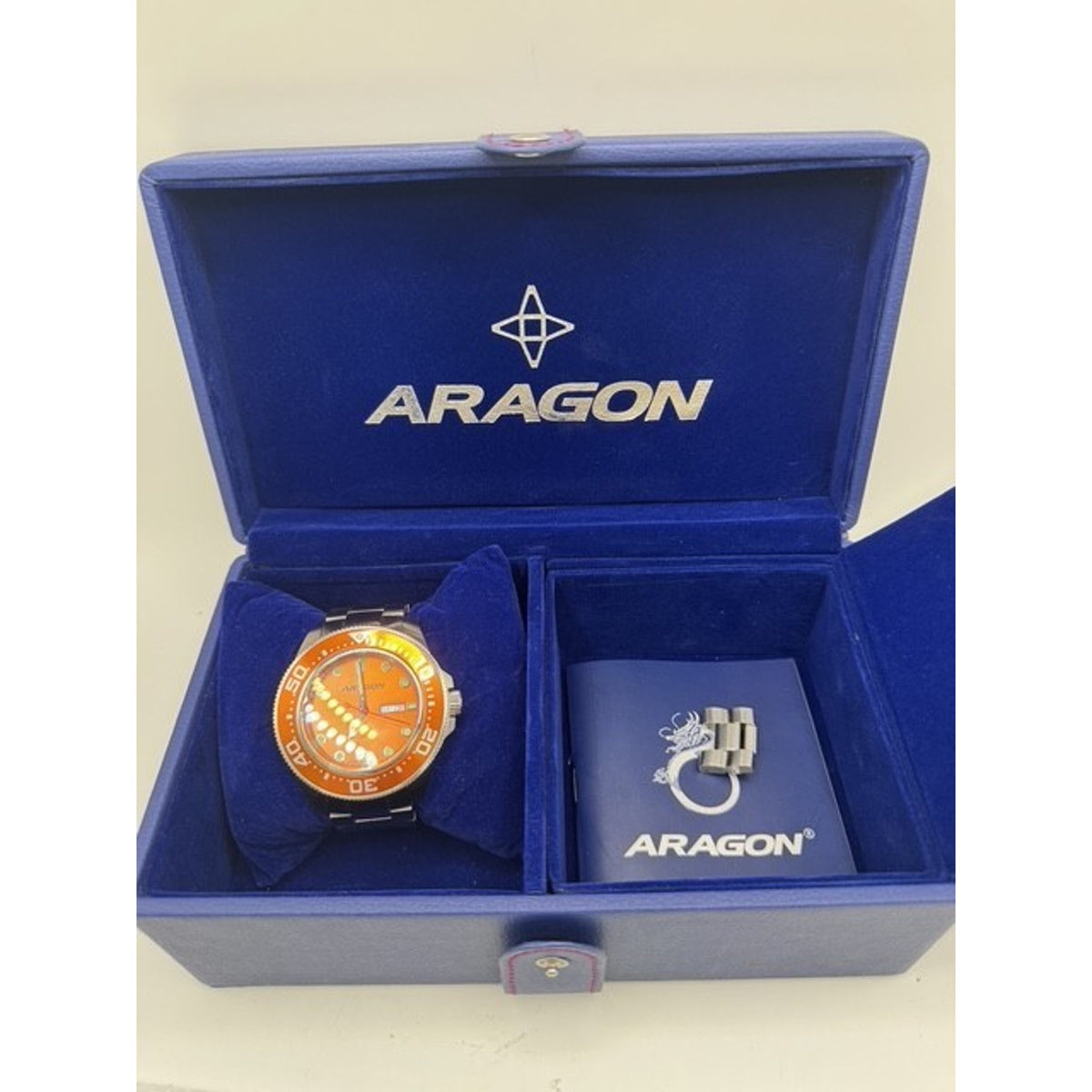Aragon A054 ORANGE DIAL Divemaster NH36A 50mm AUTOMATIC WATCH Collectors