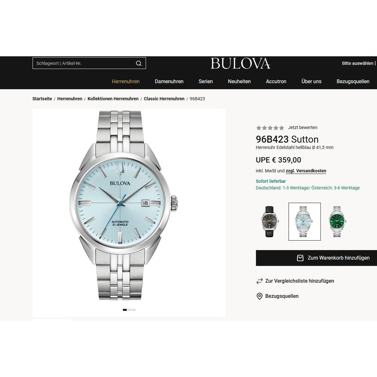 BRAND NEW Bulova 96B423 Surveyor Mecha Classic Automatico