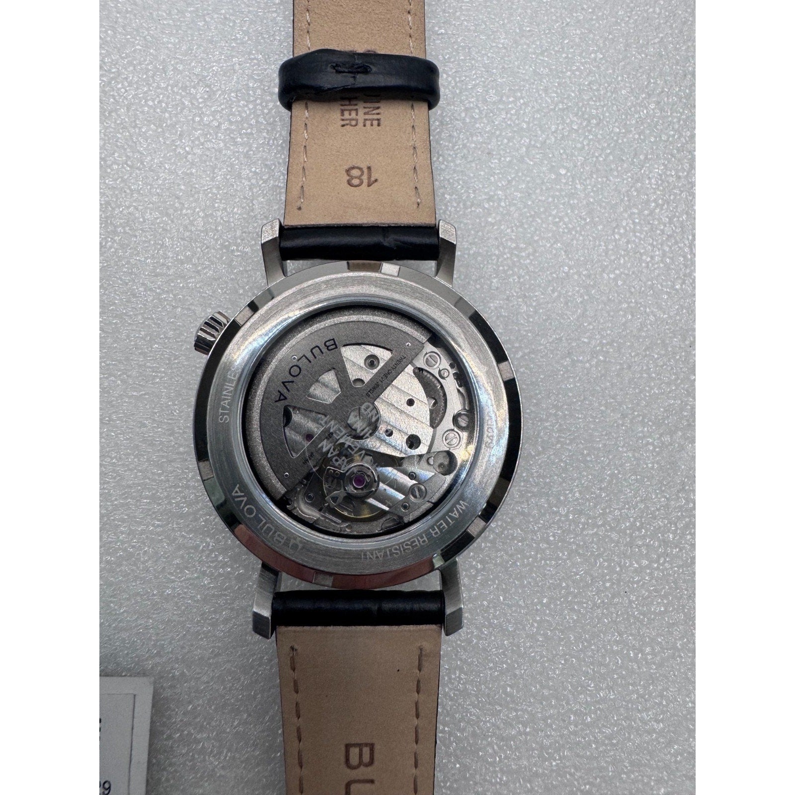 NEW Bulova Aerojet, Blue Stainless Steel Leather Automatic Men's Watch - 96A342