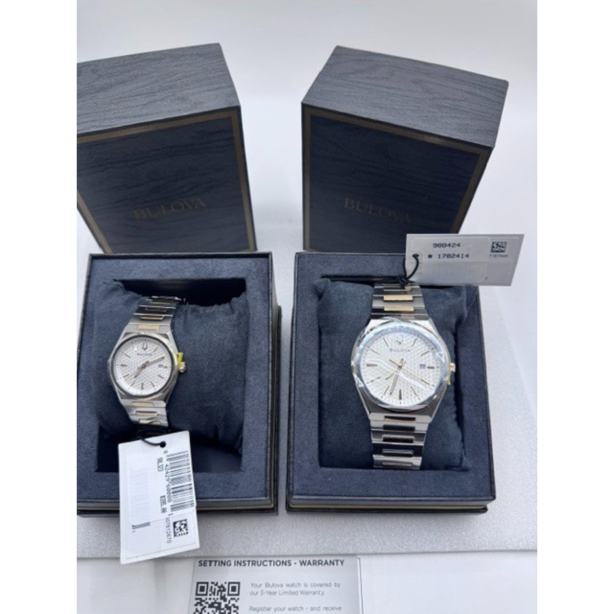 Bulova Couple Watch Classic Two Tone Stainless Steel Quartz Her & His Matching