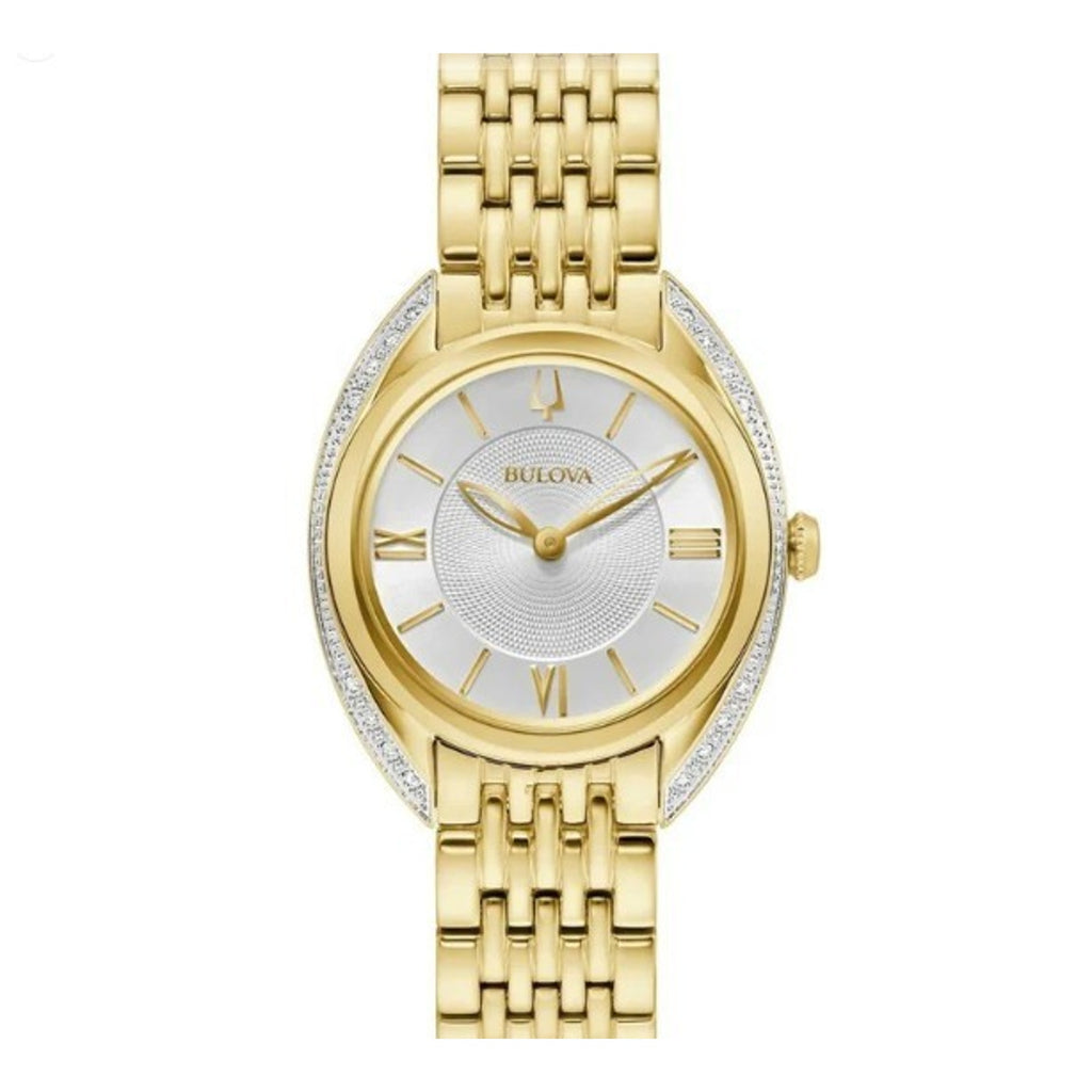 Bulova 98R298 Classic Diamond Stainless Steel Quartz Ladies Watch NEW