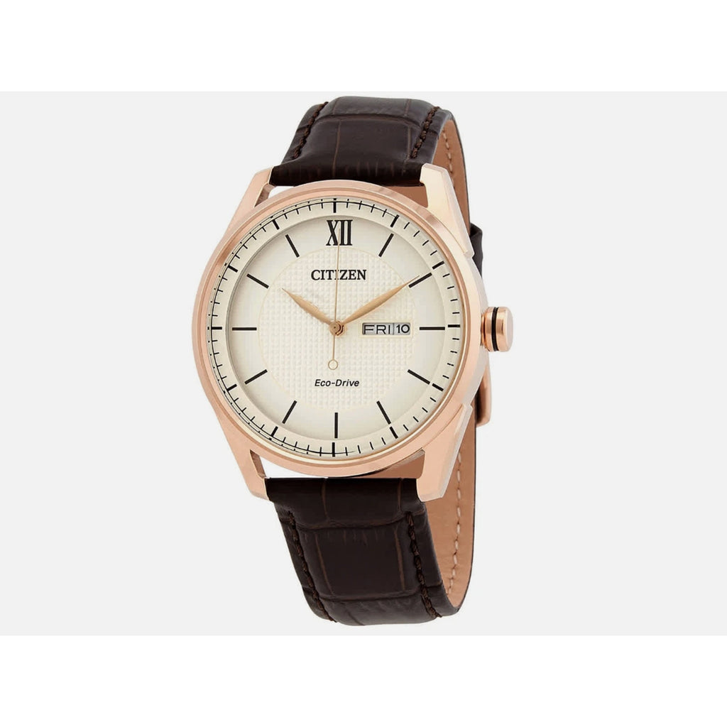 Citizen Eco-Drive Classic Ivory Dial Men's Watch AW0082-01A NEW w STICKERS
