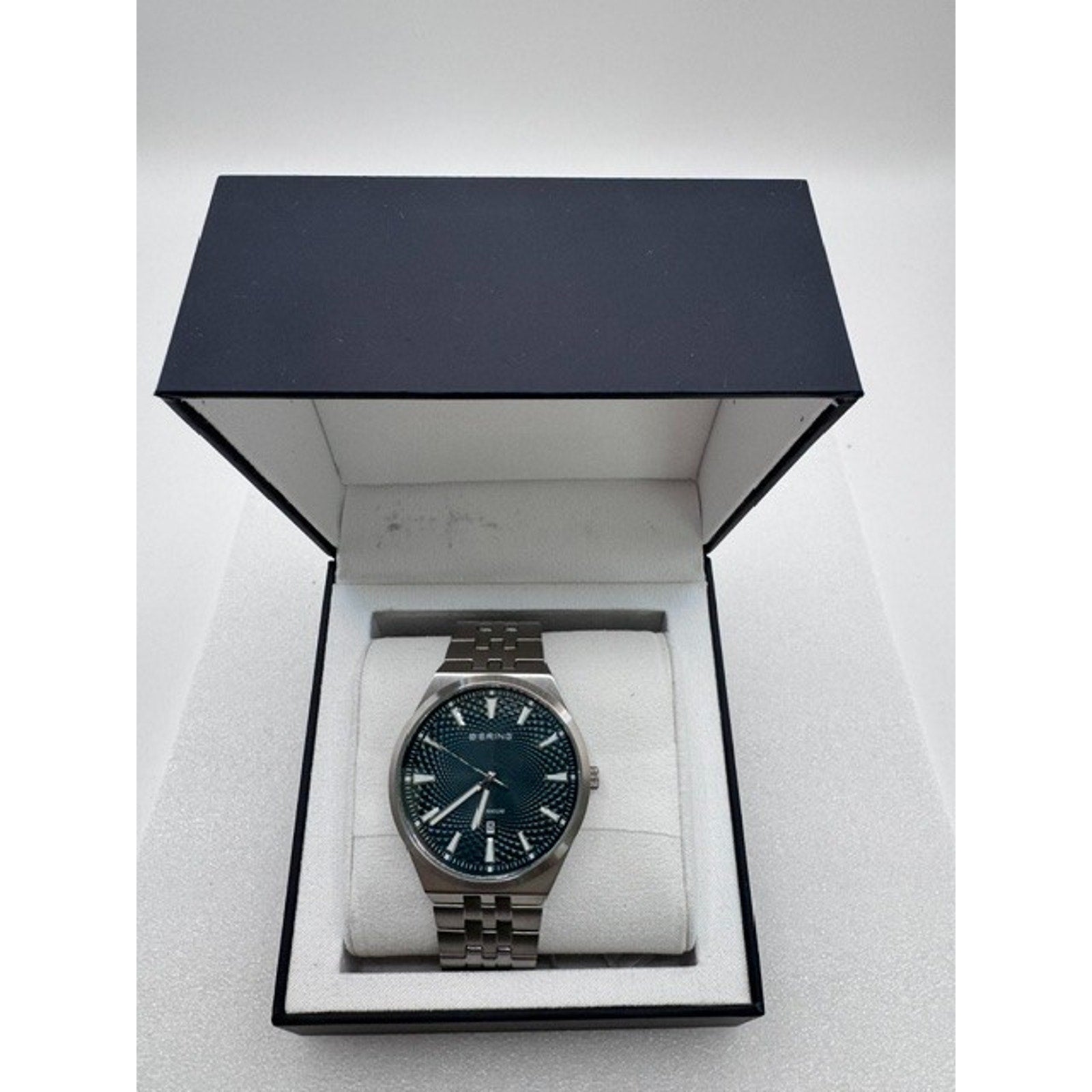 Bering Titanium Green Dial Men's Quartz Watch, 41mm 16141-708