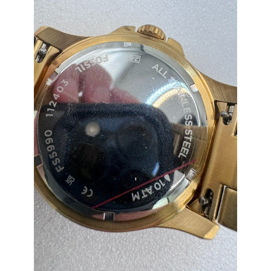 Fossil Blue Gmt Black Dial Men's Watch FS5990 New no tags