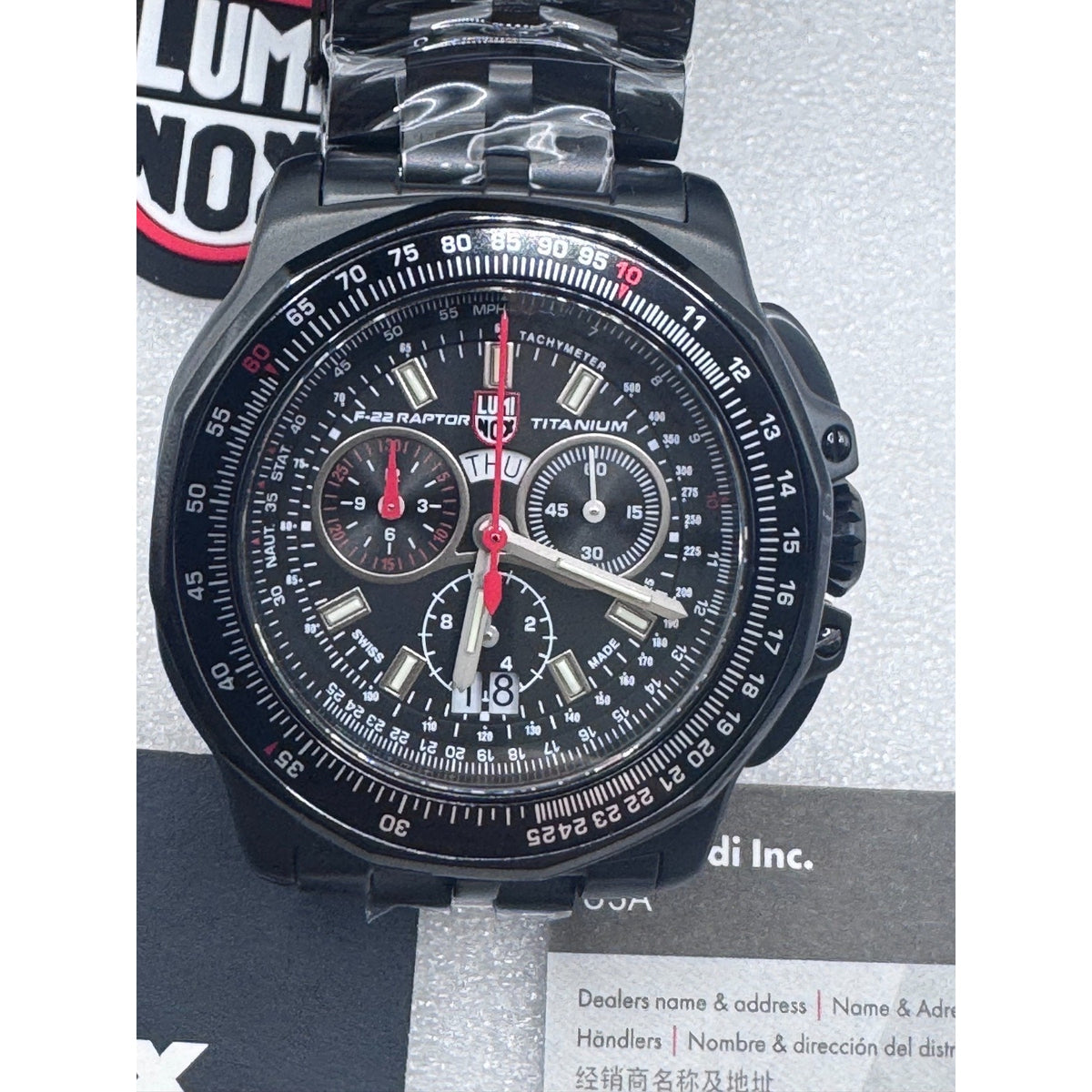 NEW Luminox F-22 Raptor Black Titanium Men's Quartz Watch XA.9272