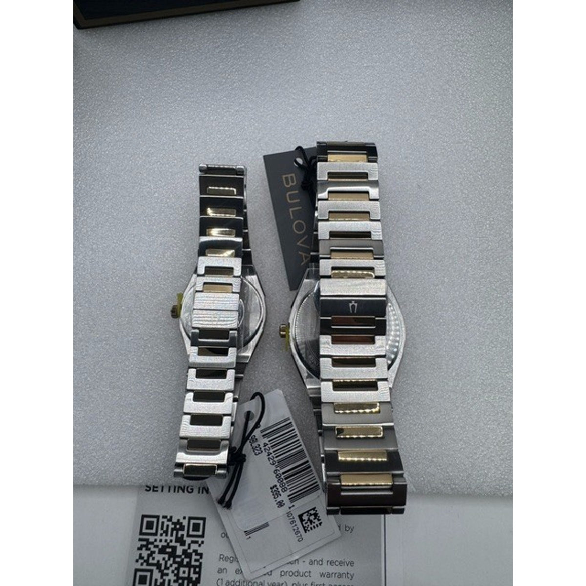 Bulova Couple Watch Classic Two Tone Stainless Steel Quartz Her & His Matching