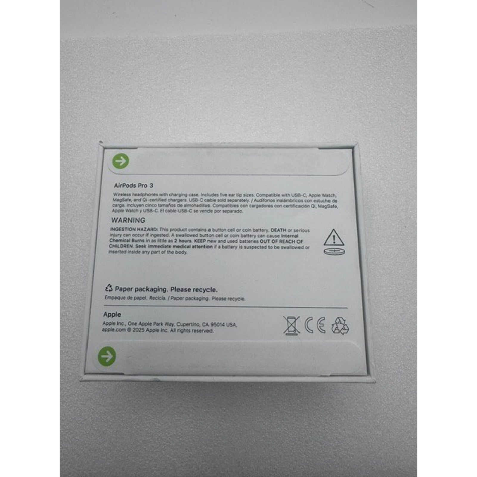 New Sealed 2026 Apple - AirPods Pro 3 - MFHP4LL/A + 2 year Apple Care+