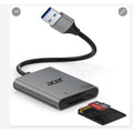 NEW SD Card Reader, USB a 3.0 to Micro Memory Card Reader, Aluminum Dual Slot SD