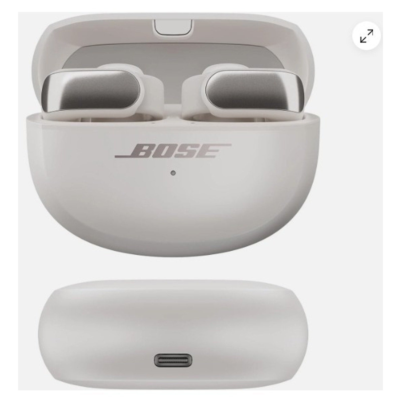 Bose Ultra Open Earbuds Bluetooth Open Ear Earbuds with OpenAudio Clip-On White