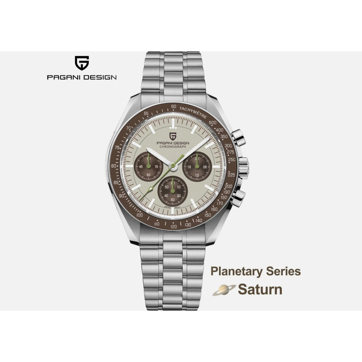 PAGANI DESIGN PD1701 Brown Quartz Stainless Steel Luxury Men's Watch