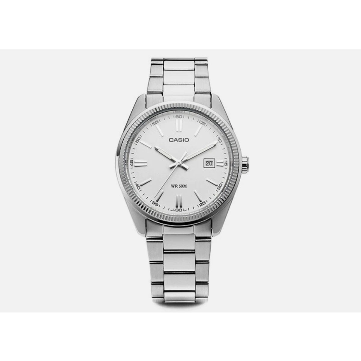 Casio Men Analog Stainless Steel silver Strap Watch Original New MTP-1302D-7A1