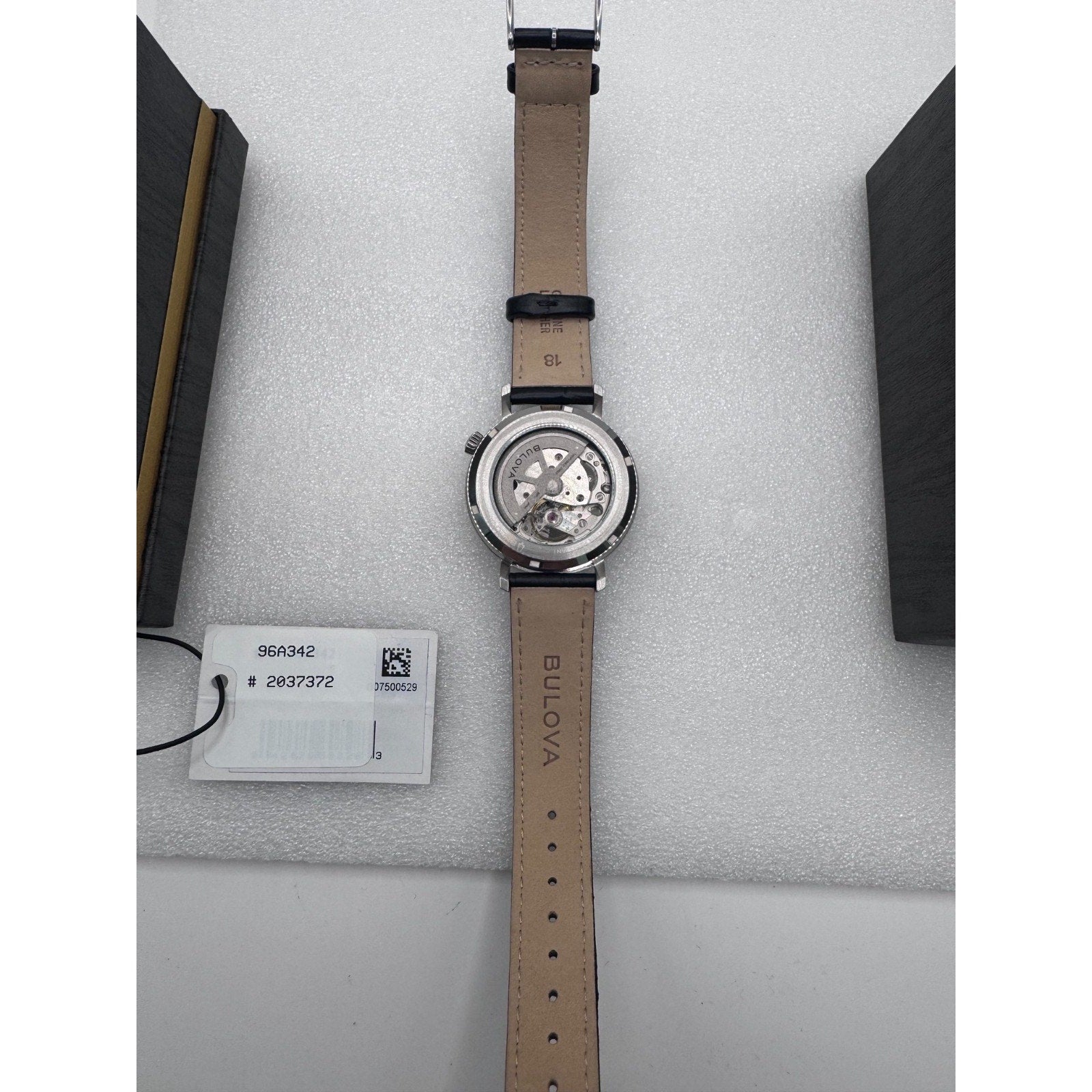 NEW Bulova Aerojet, Blue Stainless Steel Leather Automatic Men's Watch - 96A342