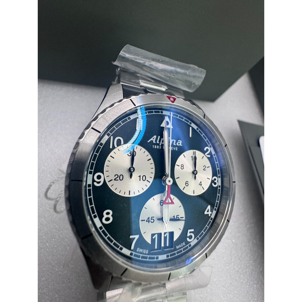 Alpina Startimer Pilot Chronograph AL-372WB4S26B Swiss Made Unworn Box