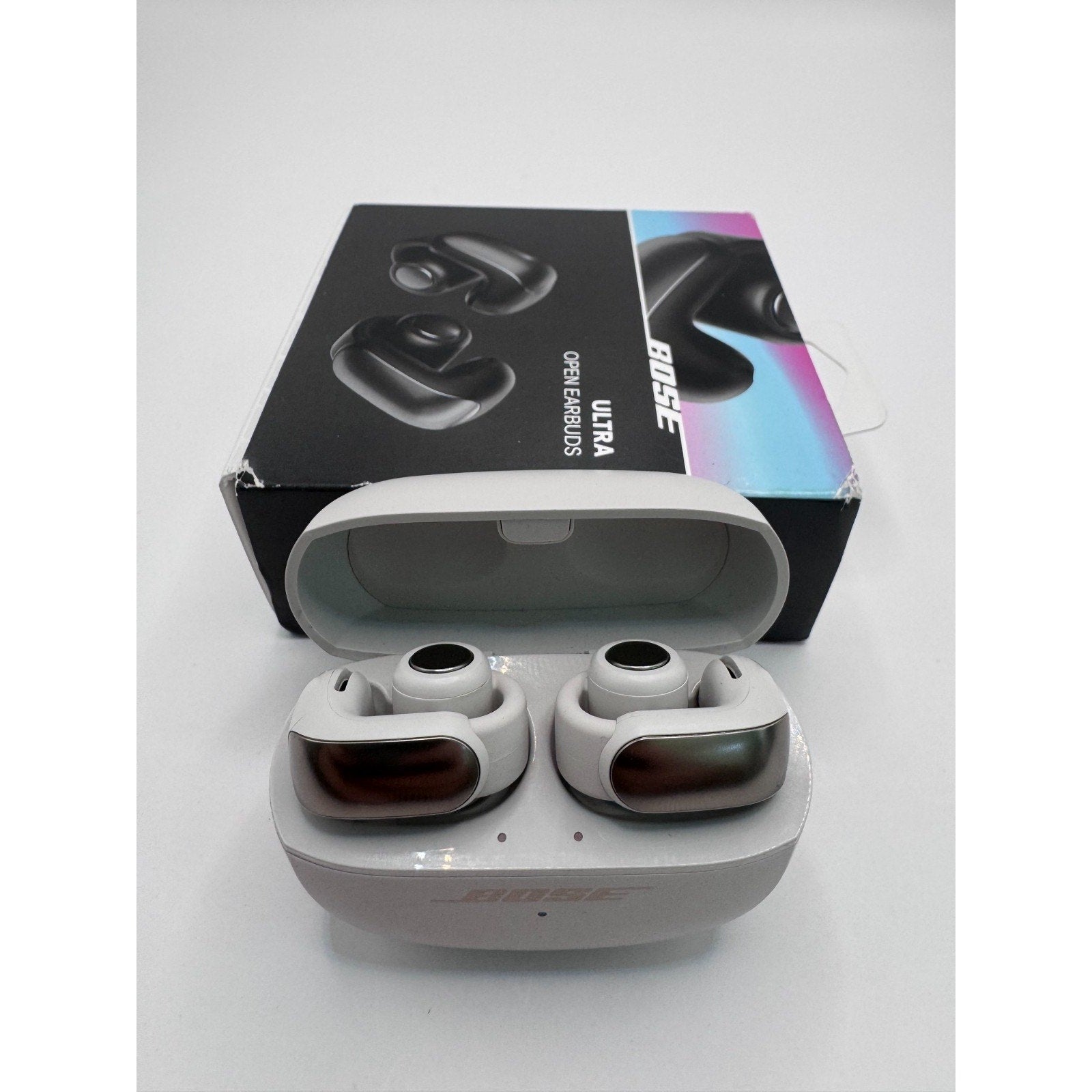 Bose Ultra Open Earbuds Bluetooth Open Ear Earbuds with OpenAudio Clip-On White