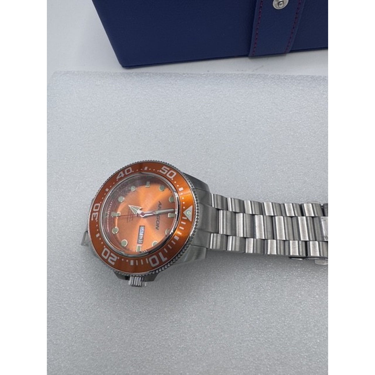 Aragon A054 ORANGE DIAL Divemaster NH36A 50mm AUTOMATIC WATCH Collectors