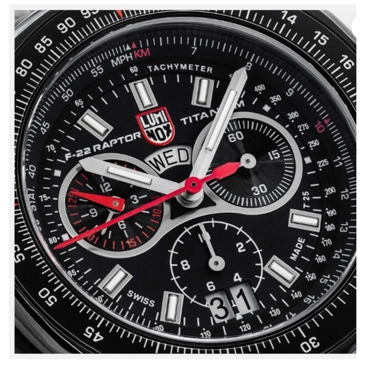 NEW Luminox F-22 Raptor Black Titanium Men's Quartz Watch XA.9272