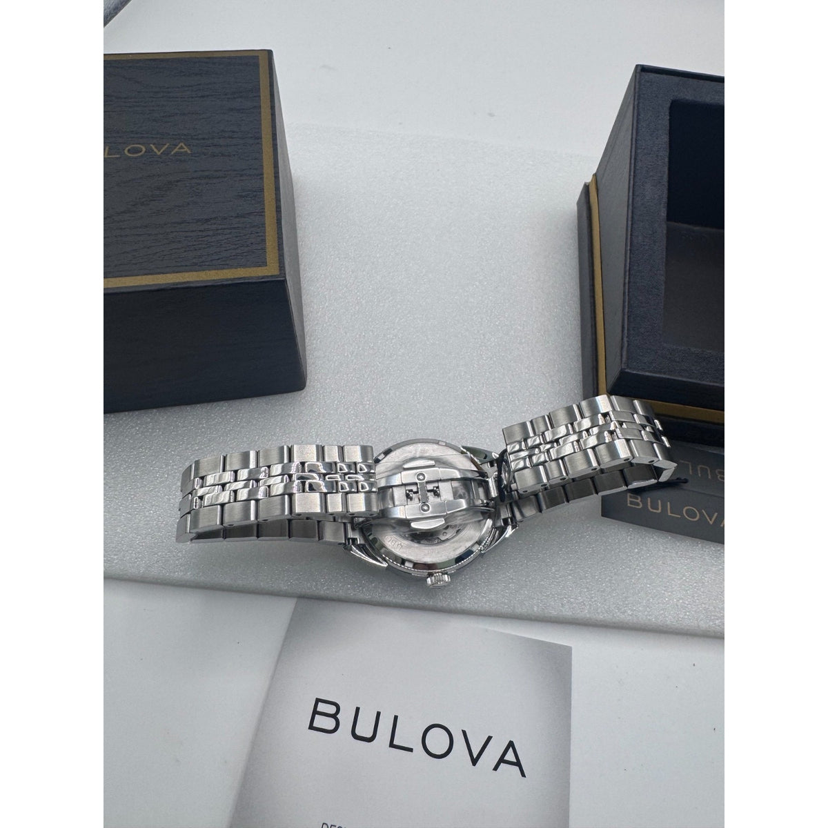 NEW Bulova Sutton Stainless Steel Light Blue Dial Men's Automatic Watch, 41mm