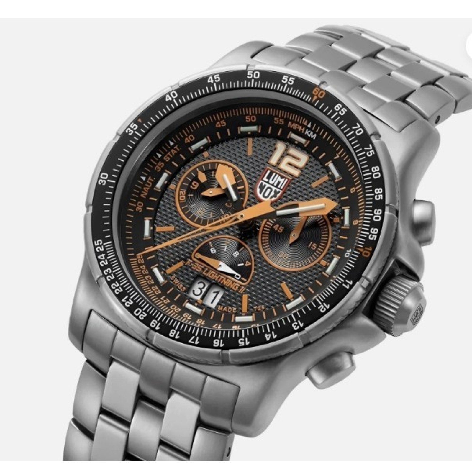 Luminox 9382 Gent's Chrono Black Dial Steel Bracelet Dive Watch