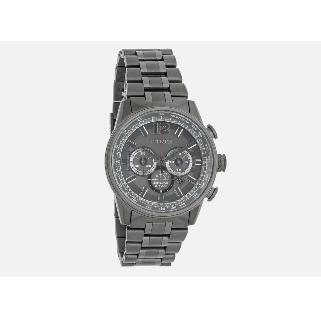 Citizen Eco Drive Men's Nighthawk Chronograph Grey Watch CA4377-53H $575 RETAIL