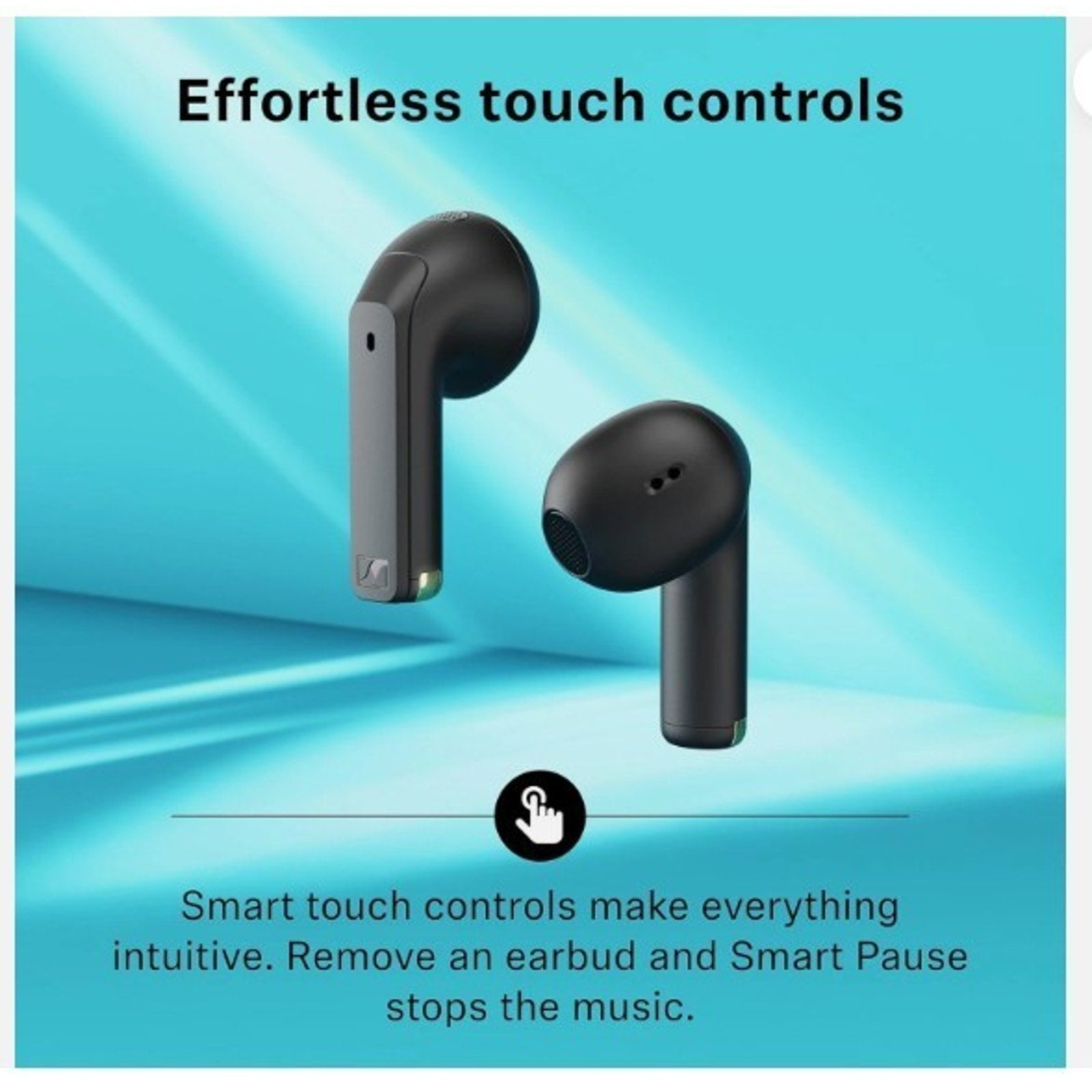 Sennheiser ACCENTUM Wireless Earbuds IPX4 28 Hours Battery - Black
