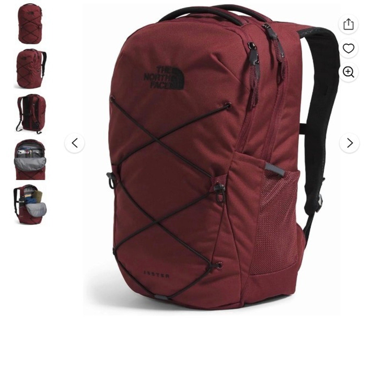 The North Face Jester Backpack 28L Laptop School Travel Bag - Burgundy