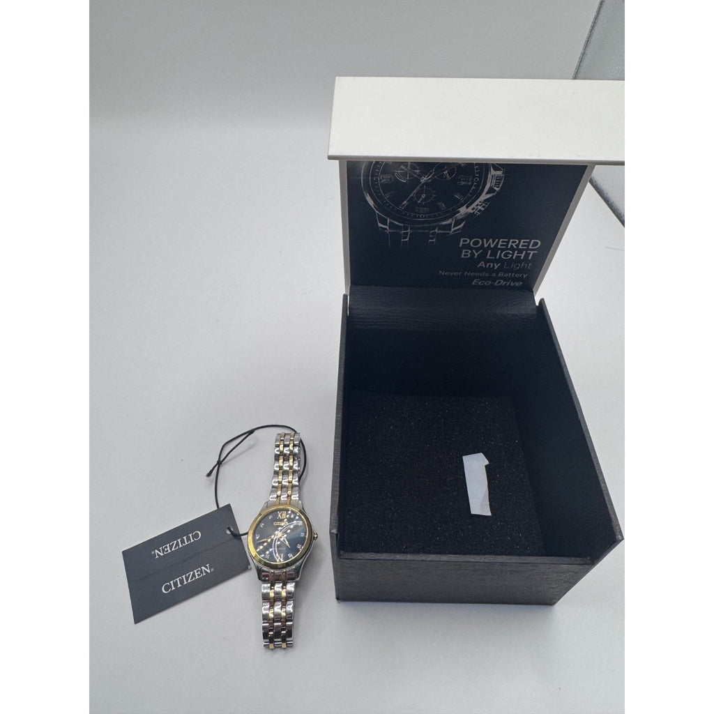 Citizen Ladies Silhouette Two-Tone Diamond Eco-Drive Watch EM1014-50A