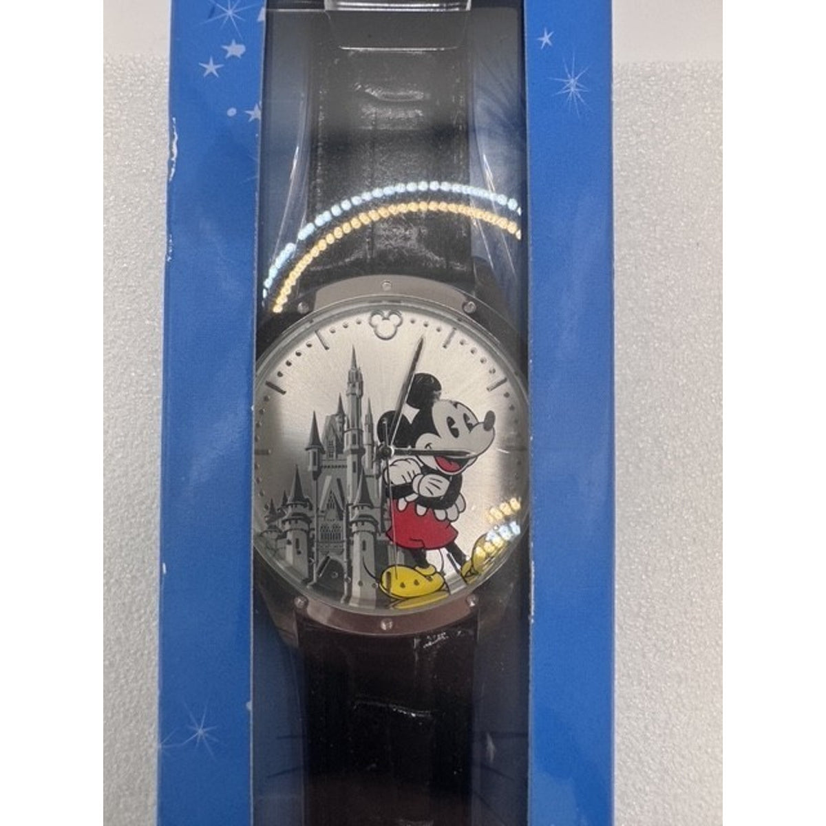 Disney Walt Disney World Limited Release Mickey Mouse Castle Watch Black Leather