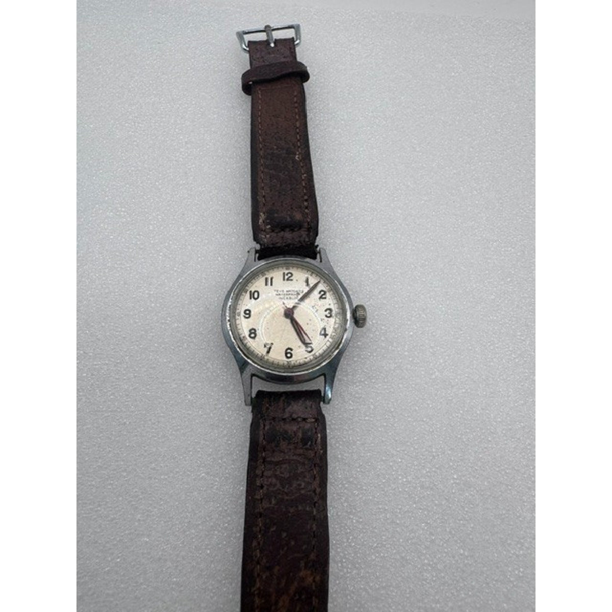Vintage Swiss Made Tevo Incabloc Mens Mechanical Watch military-style, 1940s–50s