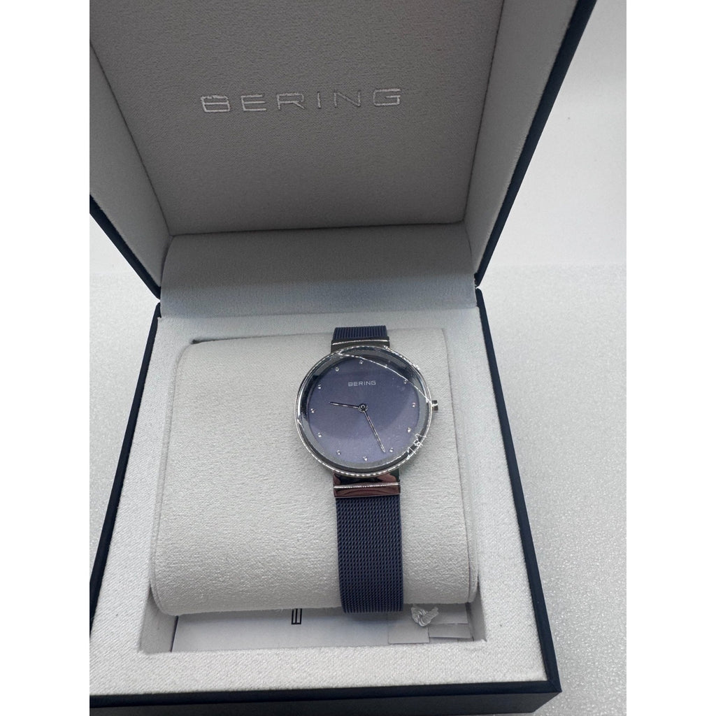 Bering Classic 10131-909 Lavender Dial Mesh Stainless Steel Women’s Watch