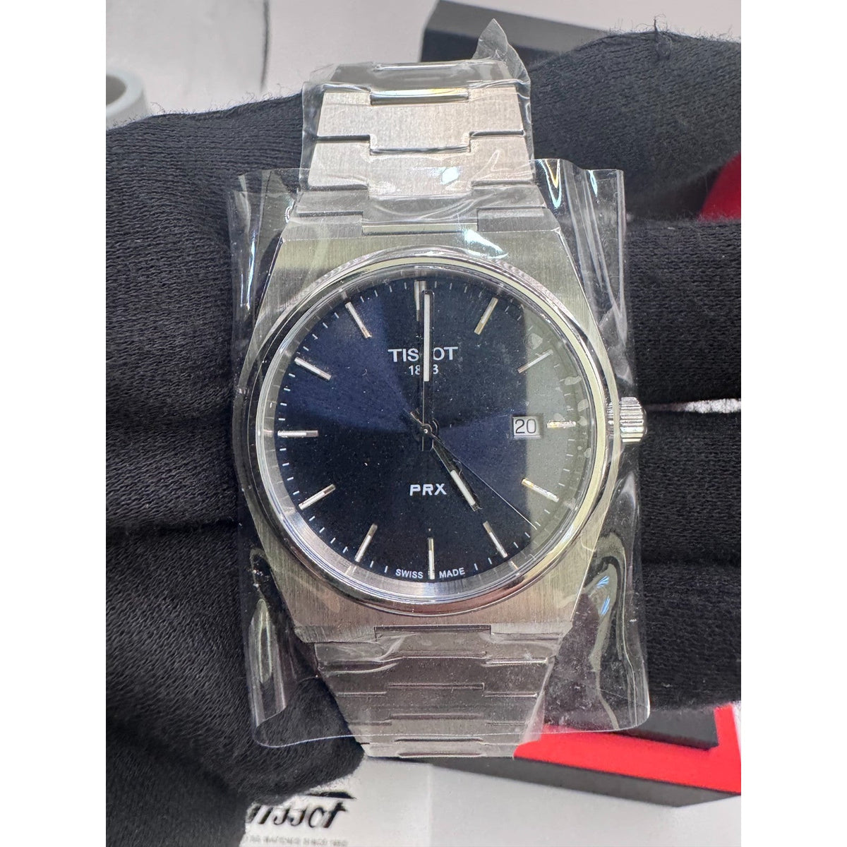 TISSOT PRX Blue Dial 40mm Men's Quartz Watch - T137.410.11.041.00 STICKERS