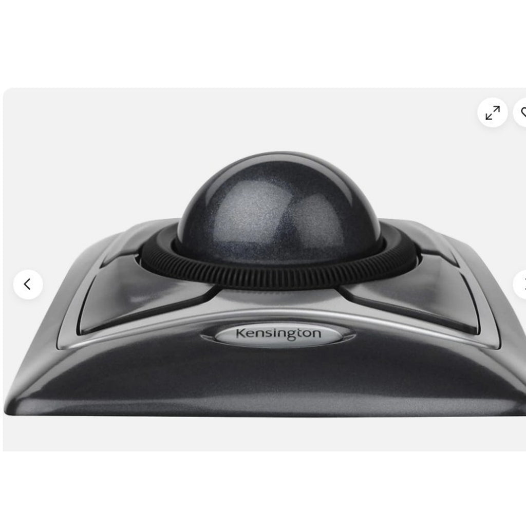 Kensington Expert Trackball Mouse (K64325), Black Silver, 5"W X 5-3/4"D X 2-1/2"