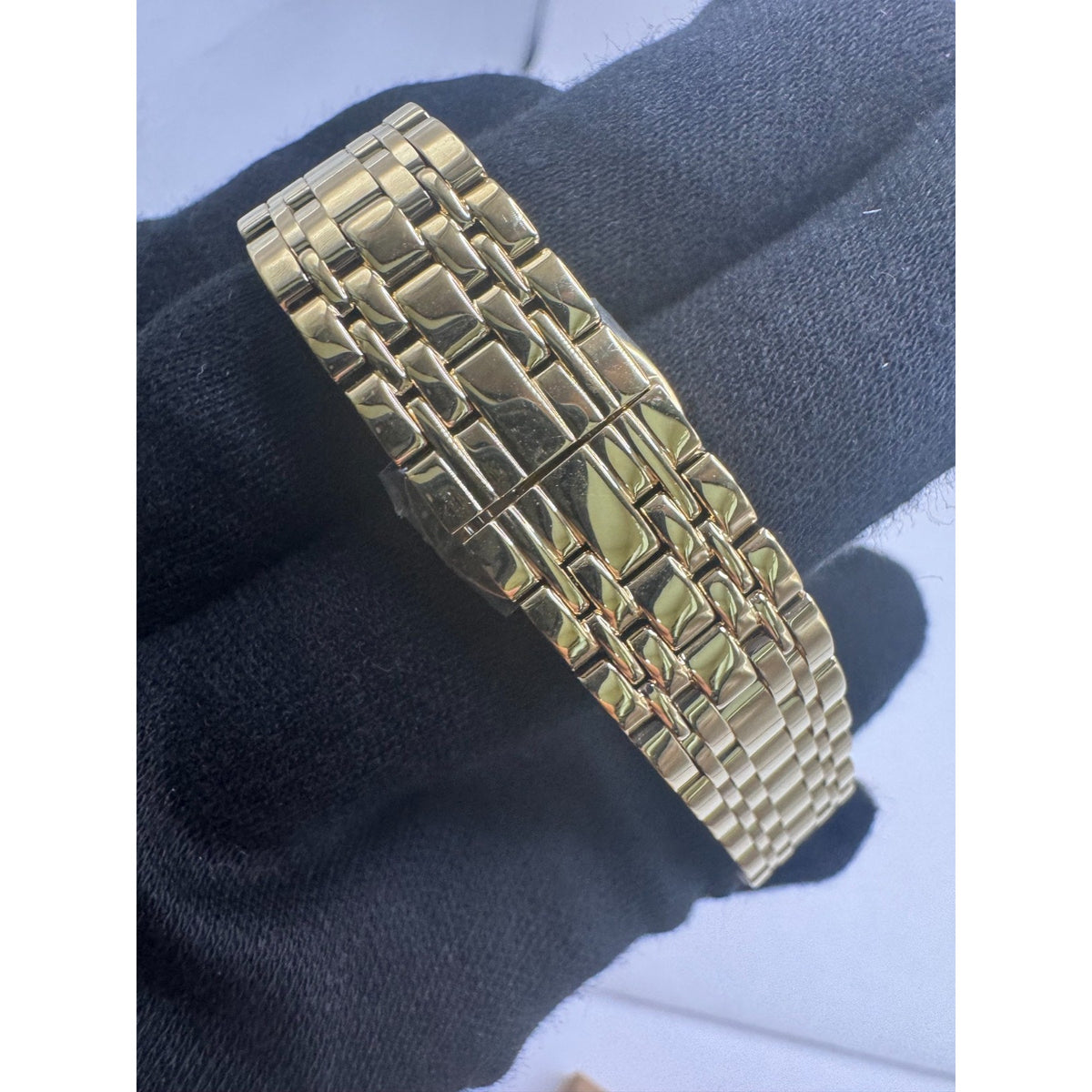 Bulova Modern Store Display Women's Gold Tone Gemmed Quartz Watch 97P140