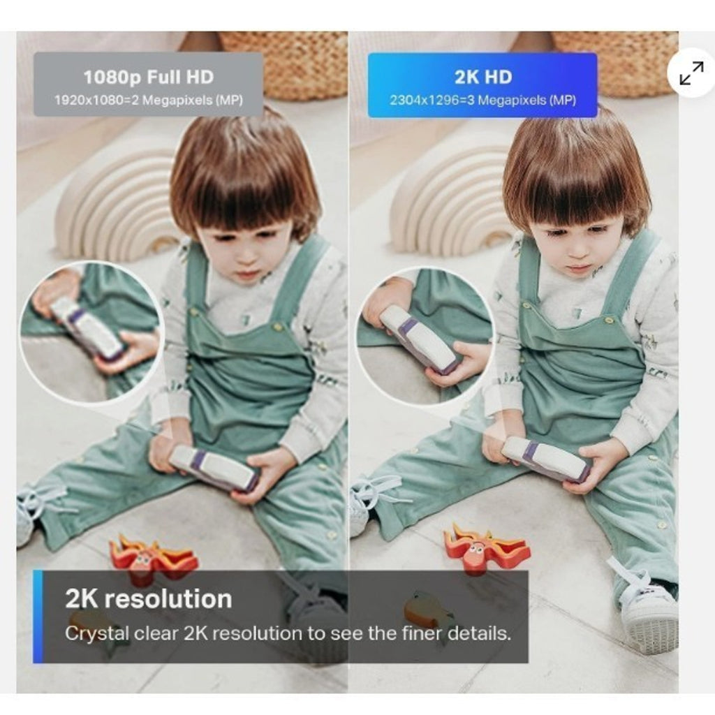 TP-Link Tapo C210 2K Pan Tilt Camera 2-Way Audio, Night Vision for Baby Monitor