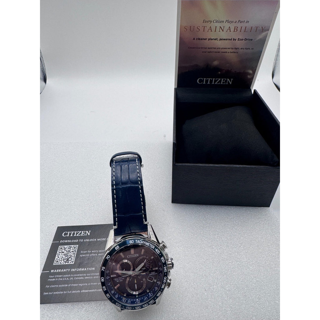 NEW Citizen NAVY CB5918-02L Atomic Time Eco-Drive Perpetual Calendar Men's Watch
