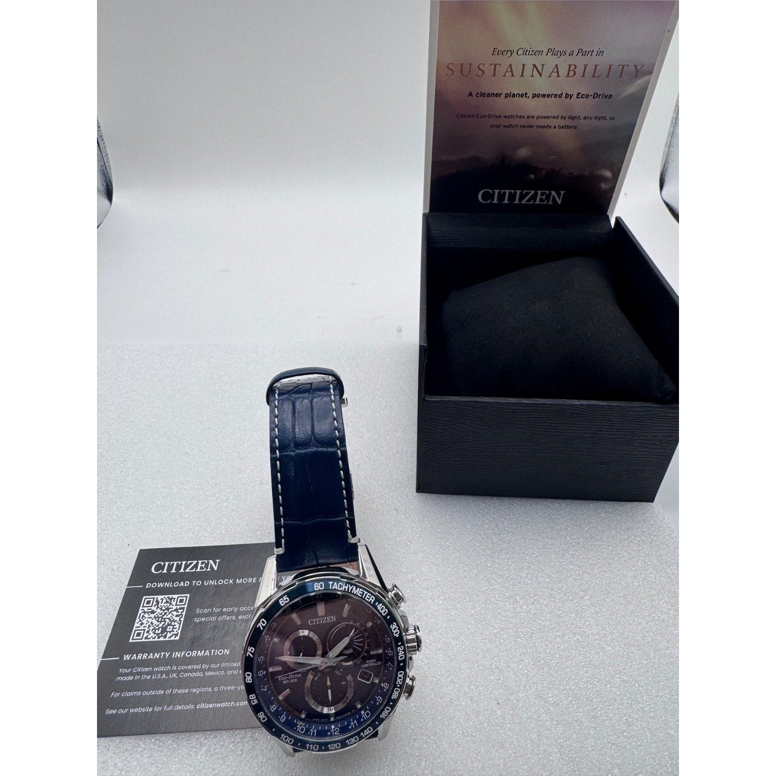 NEW Citizen NAVY CB5918-02L Atomic Time Eco-Drive Perpetual Calendar Men's Watch