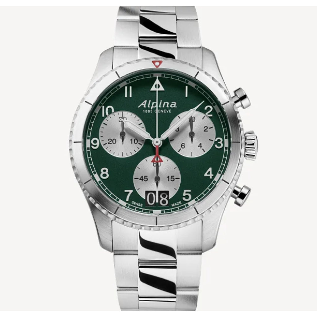 Alpina Startimer Pilot Chronograph AL-372WB4S26B Swiss Made Unworn Box