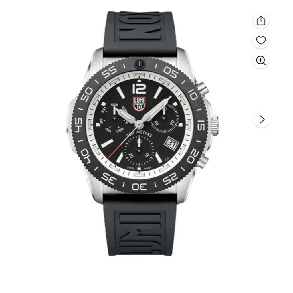 New Luminox XS.3141 Pacific Diver Ripple Black Dial Rubber Men's Watch MSRP $895